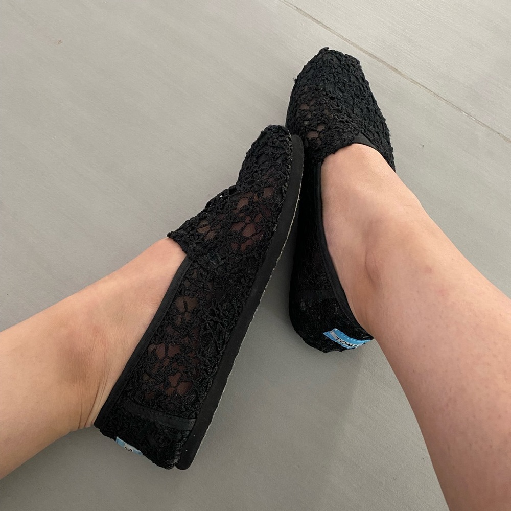 TOMS Black Shoes